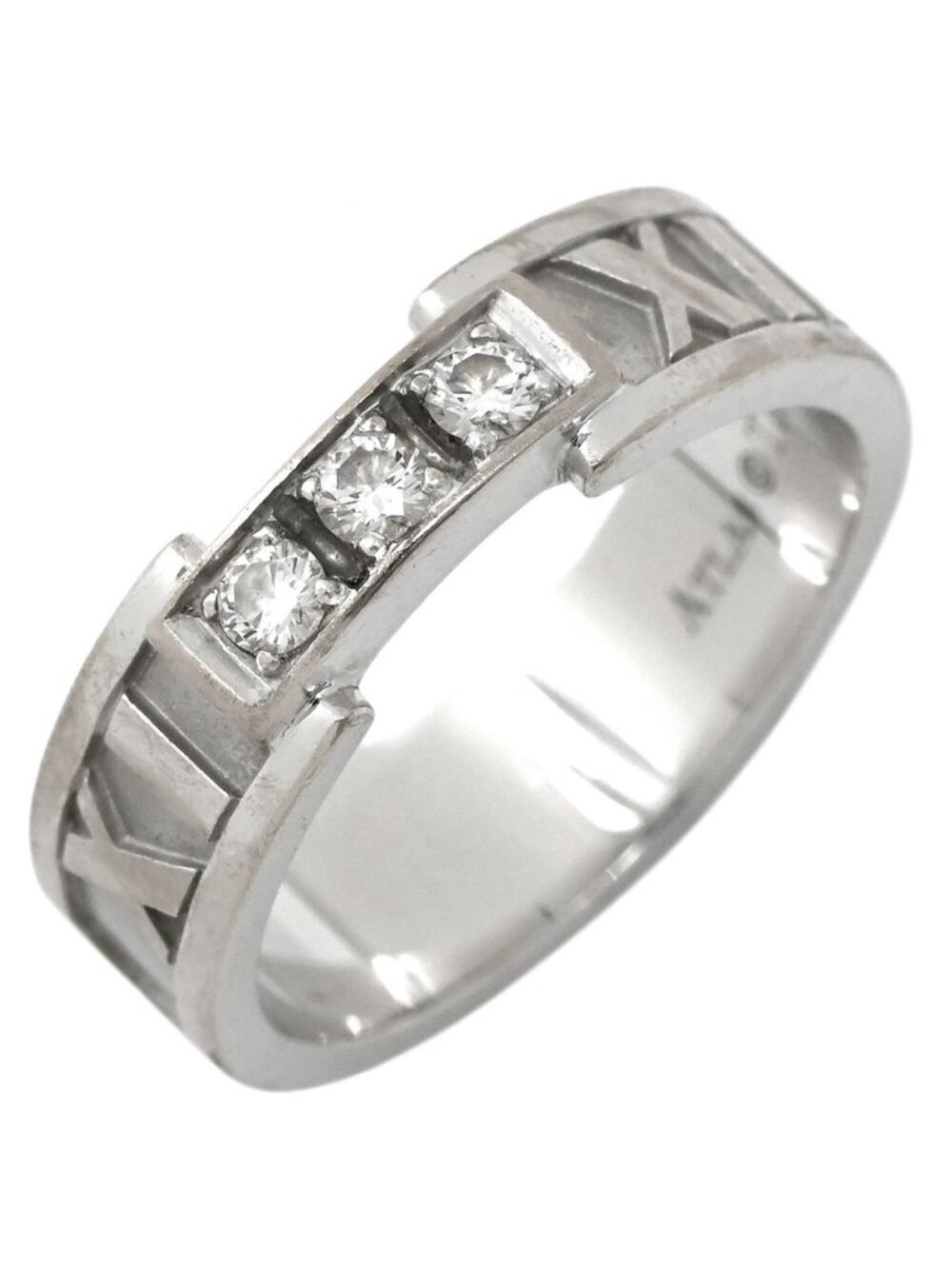 Tiffany & Co Ring Atlas Diamond Why White Gold T& WG
